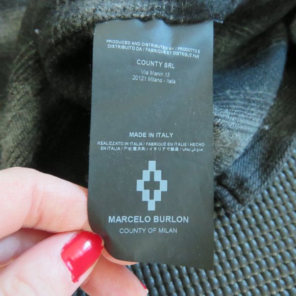 MARCELO BURLON COUNTY OF MILAN Sham Panther Print Plaid Wool Blend Shirt Sz XXS - Picture 15 of 16